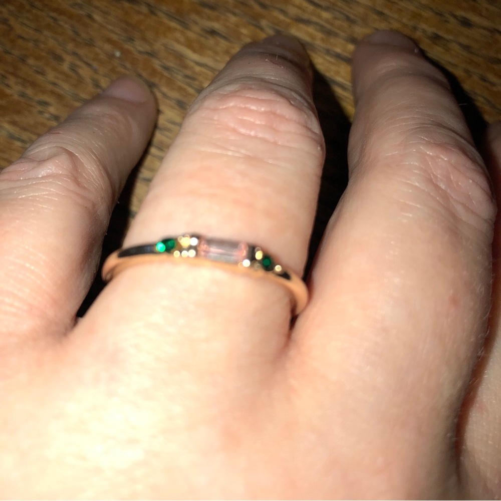 Gold Stackable Multi-Gemstone Ring - Picture 6 of 11